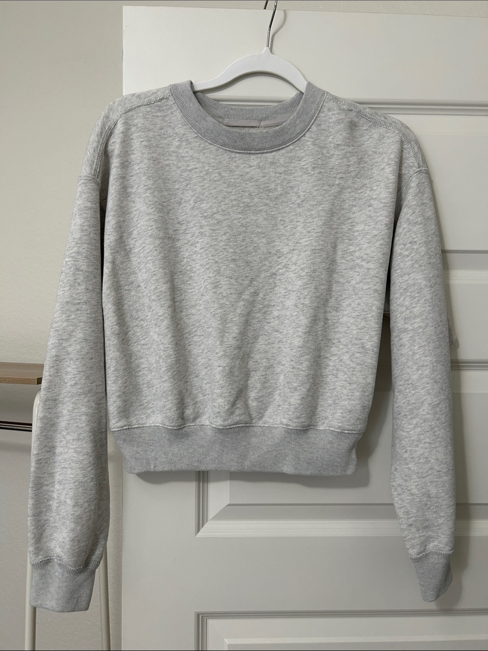Womens Classic Crewneck Women's Sweater - Light Gray